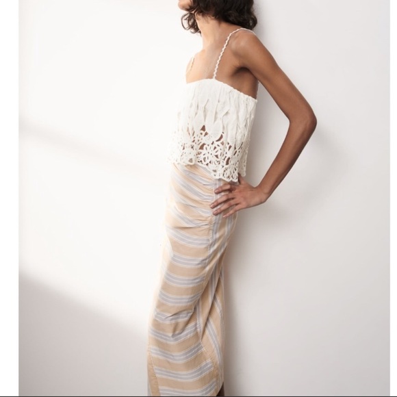 Draped midi skirt striped - Picture 9 of 13